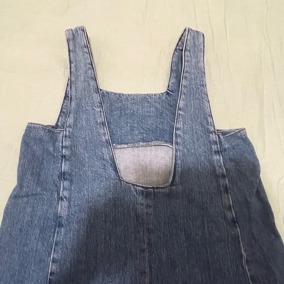 Topshop Moto denim pinafore dress petite size 2 - Picture 9 of 9
